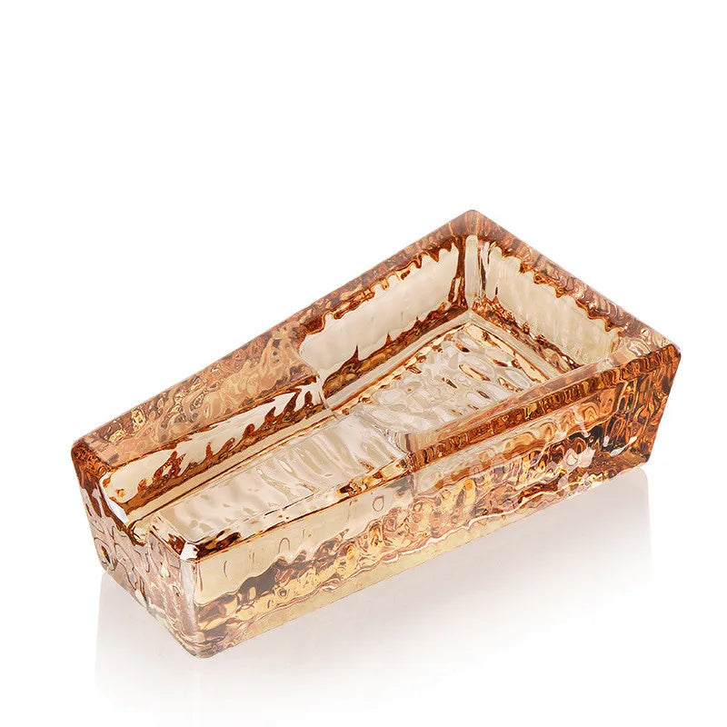 Cigar Ashtray Crystal Glass Cigarette Holder Portable Men's Cigar Stand Ashtray For Home Office