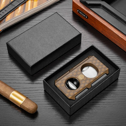 5-in-1 Multifunctional Stainless Steel Cigar Cutter (Guillotine, V-Cut, Punch, Rest & Poker)