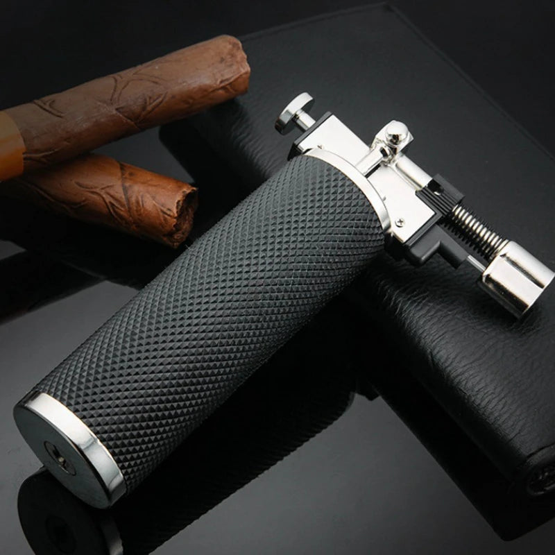 Windproof Straight To High Temperature Lighter, Portable Outdoor Barbecue Lighters Jet Flame Torch Lighter Refillable