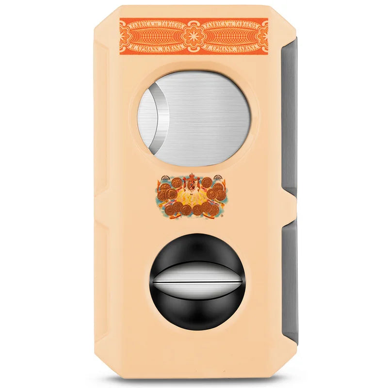 5-in-1 Multifunctional Stainless Steel Cigar Cutter (Guillotine, V-Cut, Punch, Rest & Poker)