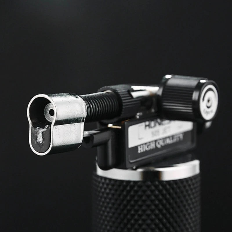 Windproof Straight To High Temperature Lighter, Portable Outdoor Barbecue Lighters Jet Flame Torch Lighter Refillable