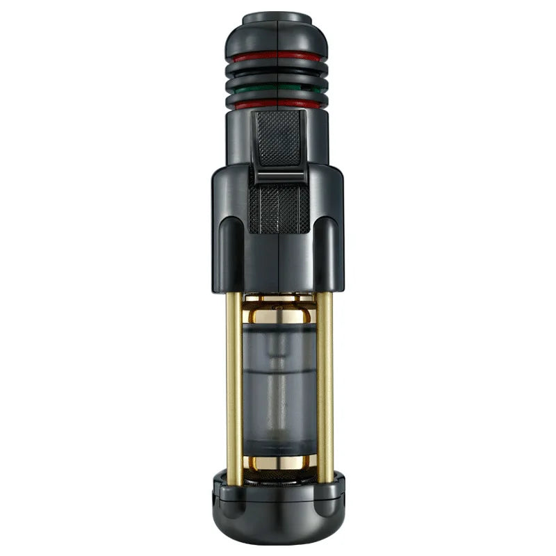 Jobon Transparent Gas Chamber Inflatable Lighter, Cigar Lighting, Barbecue, Electronic Ignition, Windproof Cigarette Lighter
