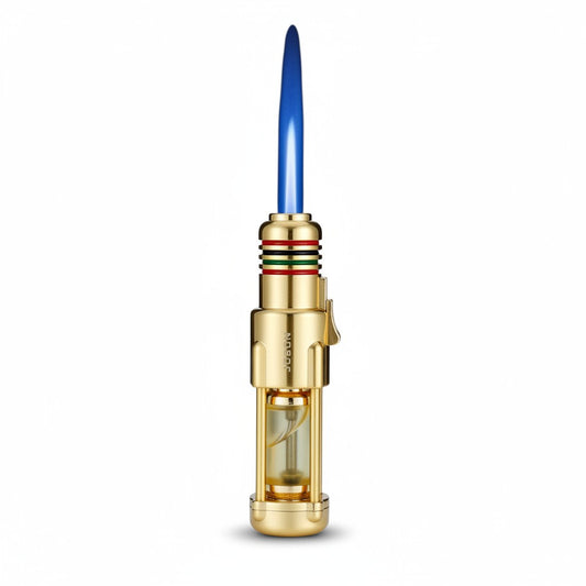 Jobon Transparent Gas Chamber Inflatable Lighter, Cigar Lighting, Barbecue, Electronic Ignition, Windproof Cigarette Lighter
