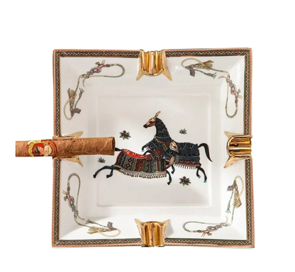 Ashtray Ceramics Aesthetic Household Living Room Light Ins Wind Cigar Ktv Creative Trend Luxury Ash tray Cigar Accessories